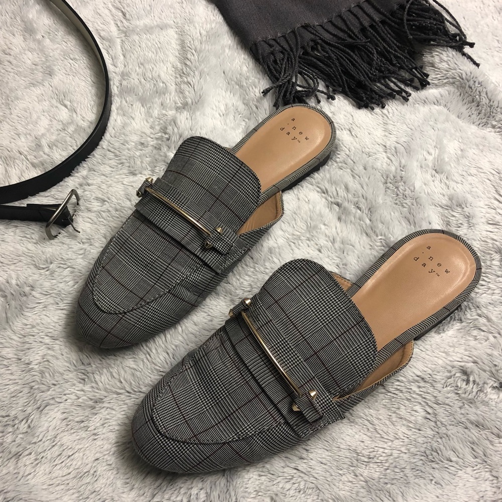 A New Day Remmy Plaid Backless Loafers
